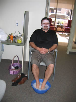 Paul getting treatment